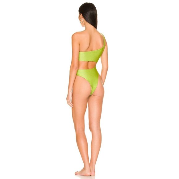JADE SWIM Luna One Piece in Palm Sheen Green - Picture 3 of 3